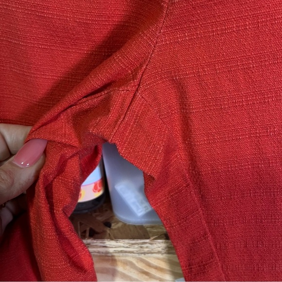 Cartonnier Anthropologie Charlie Crop Flare Pants Hot Orange‎ Casual Mid Rise - Picture 9 of 9